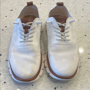 White, breathable, slip on casual men’s shoes